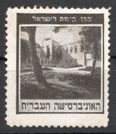 Hebrew University / Jerusalem - 1950's  - ISRAEL Judaica - Cinderella Label Vignette - Used - Andere & Zonder Classificatie