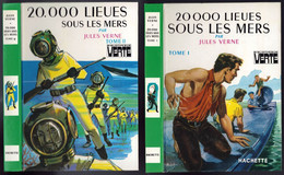 Hachette - Bibliothèque Verte - Jules Verne - "20000 Lieues Sous Les Mers (Tomes 1 Et 2 ) " - 1978 - #Ben&JVerne - Bibliothèque Verte