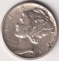 1943 , MERCURY DIME - 1916-1945: Mercury (Mercure)