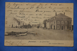 Marbehan 1906: La Grand'Rue Animée Avec Attelage - Habay