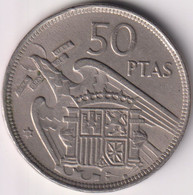 SPAIN , 50 PESETA 1957 / 58 , EDGE " UNA GRANDE LIBRE " - 50 Peseta