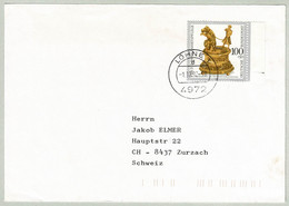 Deutschland 1992, Brief Löhne - Zurzach (Schweiz), Figurenuhr, Uhren / Montres / Watches - Horlogerie