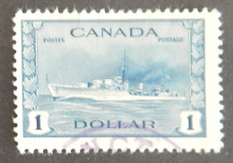 CANADA YT 218 OBLITÉRÉ "DESTROYER IROQUOIS" ANNÉES 1943/1948 - Usados