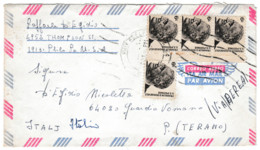 LETTERA VIAGGIATA DAGLI STATI UNITI 1966 VERSO GUARDIA VOMANO (TERAMO) -VIA AIR MAIL-PAR AVION- - Lettres & Documents