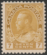 Canada 1916 Sc 113 Mi 96 Yt 96 SG 209 MLH* Yellow Ochre Thin - Unused Stamps