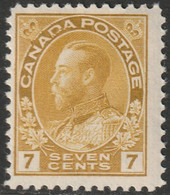 Canada 1916 Sc 113 Mi 96 Yt 96 SG 209 MH* Yellow Ochre - Unused Stamps