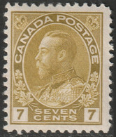 Canada 1913 Sc 113a Mi 96 Yt 96 SG 208 MH* Olive Bistre - Unused Stamps