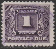 Canada 1928 Sc J1c Mi P1 Yt Taxe 1 Postage Due Used Reddish Violet - Portomarken