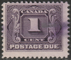 Canada 1928 Sc J1c Mi P1 Yt Taxe 1 Postage Due Used Reddish Violet - Port Dû (Taxe)