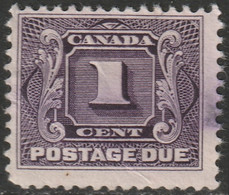 Canada 1928 Sc J1c Mi P1 Yt Taxe 1 Postage Due Used Reddish Violet - Postage Due