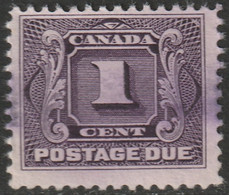 Canada 1928 Sc J1c Mi P1 Yt Taxe 1 Postage Due Used Reddish Violet - Postage Due