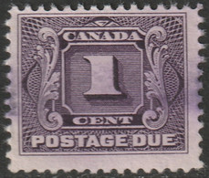 Canada 1928 Sc J1c Mi P1 Yt Taxe 1 Postage Due Used Reddish Violet - Segnatasse