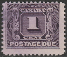 Canada 1928 Sc J1c Mi P1 Yt Taxe 1 Postage Due Used Reddish Violet - Portomarken