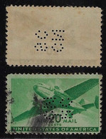 USA United States 1938/1944 Stamp With Perfin CN/SC By Chilean Nitrate Sales Corporation From New York Lochung Perfore - Perforés