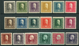 BOSNIA & HERZEGOVINA 1916 Franz Joseph Definitive Set MNH / **.  Michel 99-116 - Bosnie-Herzegovine