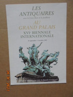 Les Antiquaires Avec Le Livre Rare ELa Joaillerie Au Grand Palais XVIe Biennale Internationale 18 Septembre - 4 Octobre - Programmes