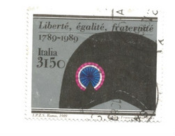 (REPUBBLICA ITALIANA) 1989, BICENTENARIO DELLA RIVOLUZIONE FRANCESE - Francobollo Usato - 1981-90: Used