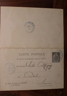 1906 Farafangana Madagascar France Cover Entier Groupe Carte Réponse - Briefe U. Dokumente