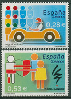 Spanien 2005 Sicherheit Im Straßenverkehr 4025/26 Postfrisch - 2001-10 Nuevos & Fijasellos