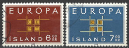 Iceland Island 1963. Mi.Nr. 373-374, Used O - Usados