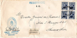 ARGENTINA 1950 - Official Registered Cover From Tandil To Buenos Aires - Brieven En Documenten