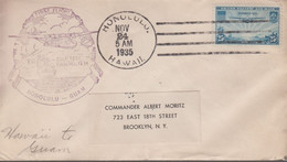 1935. USA FIRST FLIGHT HONOLULU TO GUAM Cancelled HONOLULU NOV 24 1935. Arrival Cancelled GUA... (Michel 380) - JF365805 - Hawaï