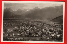 ZUM-11 Monthey Avec Les Alpes Vaudoises Et Plaine Du Rhône. Circulé 1932 - Monthey