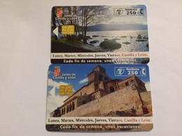 Spain - 2 Cards Castilla Y Leon - Private Card - Privatausgaben