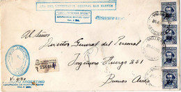 ARGENTINA 1950 - Official Registered Cover From Mendoza To Buenos Aires - Brieven En Documenten