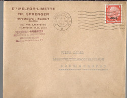 Elzas, Alsace,  	Betriebs Briefumschlag  Frierdrich Sprenger, 12-3-1941				230130.11 - Briefe U. Dokumente