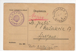 1954. YUGOSLAVIA,SLOVENIA,LJUBLJANA,OFFICIALS,POST OFFICE,POSTCARD,USED - Servizio