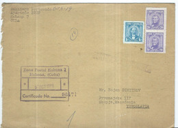 BIG COVER - Cuba Letter Via Yugoslavia 1969 - Covers & Documents