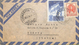Ac6413 - ARGENTINA - POSTAL HISTORY -  COVER To ITALY  From "Ciudad Evita" 1954 - Brieven En Documenten