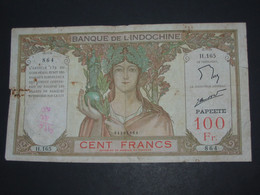 PAPEETE - 100 Francs - Banque De L'Indochine   **** EN ACHAT IMMEDIAT **** - Papeete (Polynésie Française 1914-1985)