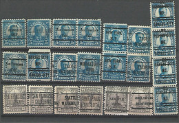 59798) US Precancels Postmark Block With Perf Fold, May Have Some Tears, Creases, Hinge - Préoblitérés