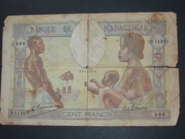 MADAGASCAR - 100 Cent Francs - Banque De Madagascar  **** EN ACHAT IMMEDIAT **** - Madagascar