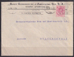 SPAIN. 1896/Madrid, Banco Germanico De La America Del Sur, Adveritse Envelope/slogan Cancel. - Cartas