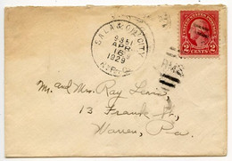 United States 1929 Sala & Oil City RPO, Railway Post Office Cover To Warren, Pennsylvania, Scott 634 - Marcofilia