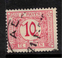 BELGIAN CONGO 1923 10c Red Postage Due SG D142a U #ADB9 - Oblitérés