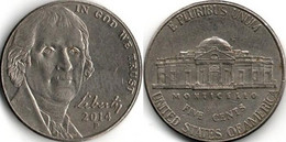 United States / 5 Cents / 2014 / KM.381 / Copper-Nickel - 1938-…: Jefferson