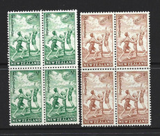 New Zealand 1940 Health Charity Issue Set 2 MNH Blocks Of 4 - Unused Stamps