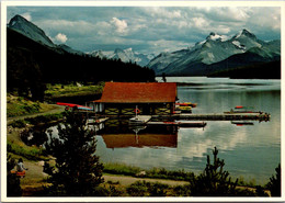 Canada Jasper National Park Maligne Lake Showing Boat House - Jasper