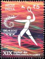 India 2010 Commonwealth Games - Badminton 1v Stamp MNH As Per Scan - Bádminton