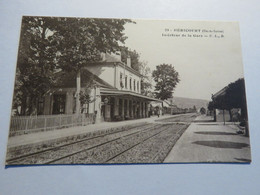 HERICOURT, HAUTE SAONE, INTERIEUR DE LA GARE, CPA - Héricourt