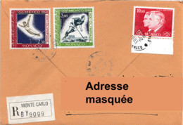 Lettre Voyagée De Monaco Pour Brioude Haute-Loire (43) France Le 09/12/1983 Tp Des JO De Rome + SAS Rainier Et Albert - Brieven En Documenten