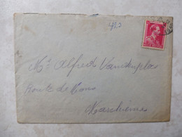 Belgique Belgie Lettre Brief 1945 Roux ( 528 ) - Brieven En Documenten