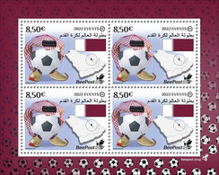 Estonia 2022 World Football Championship In Qatar BeePost Sheetlet Of 4 Stamps Mint - 2022 – Qatar