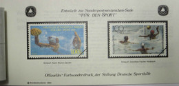 517  Water-polo: Carnet Sporthilfe D'Allemagne (1990) Complet  - Water Polo Sports Aid Booklet From Germany Water Ball - Wasserball