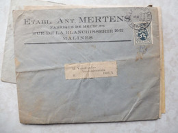 Belgique Belgie Lettre Brief  1930 Mechelen Malines ( 279 ) - Lettres & Documents