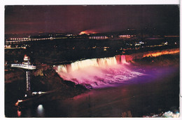 Niagara Falls By Night. 1970 Postcard. - Niagara Falls